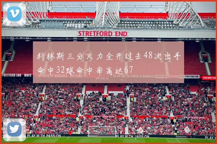 科林斯三分火力全开过去48次出手命中32球命中率高达67